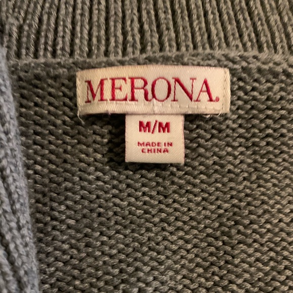 Merona Men’s Size Medium Multicolored Fair Isle Cardigan Sweater - Picture 5 of 6